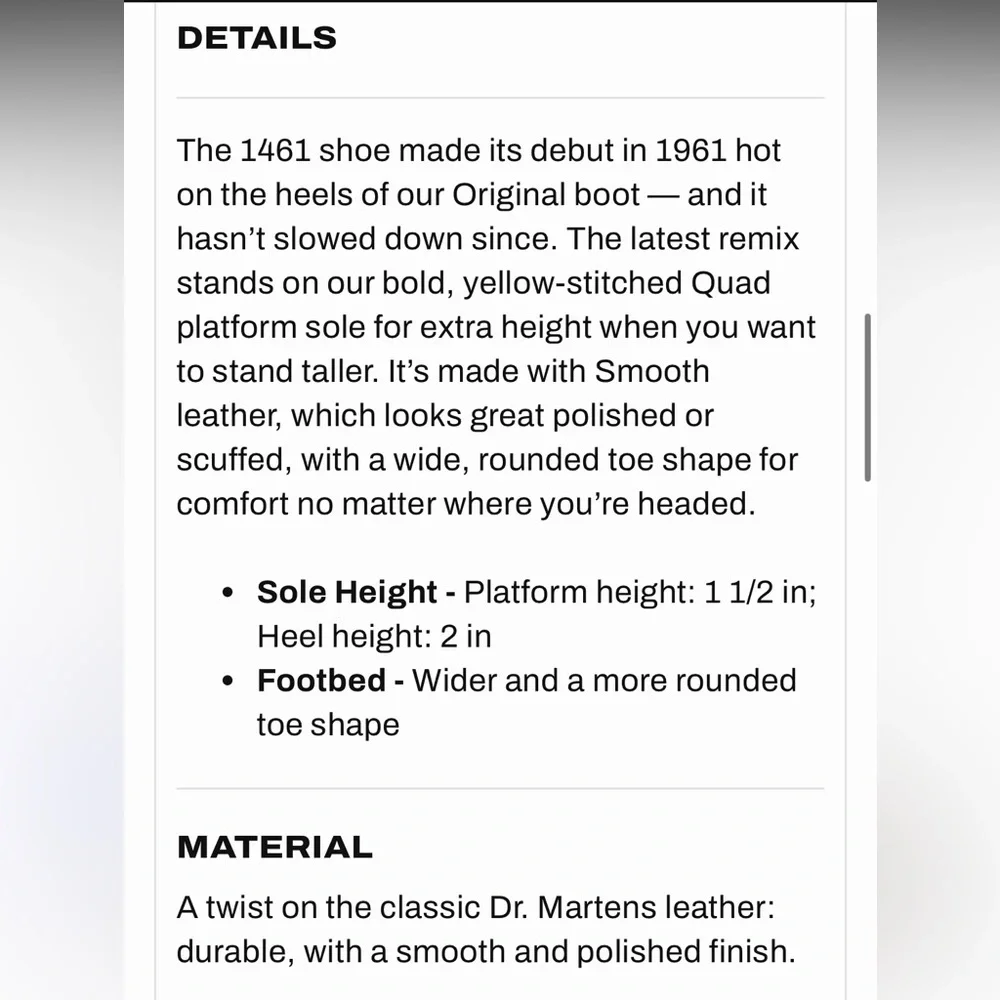 Dr Martens 1461 Quads Size 9 NIB